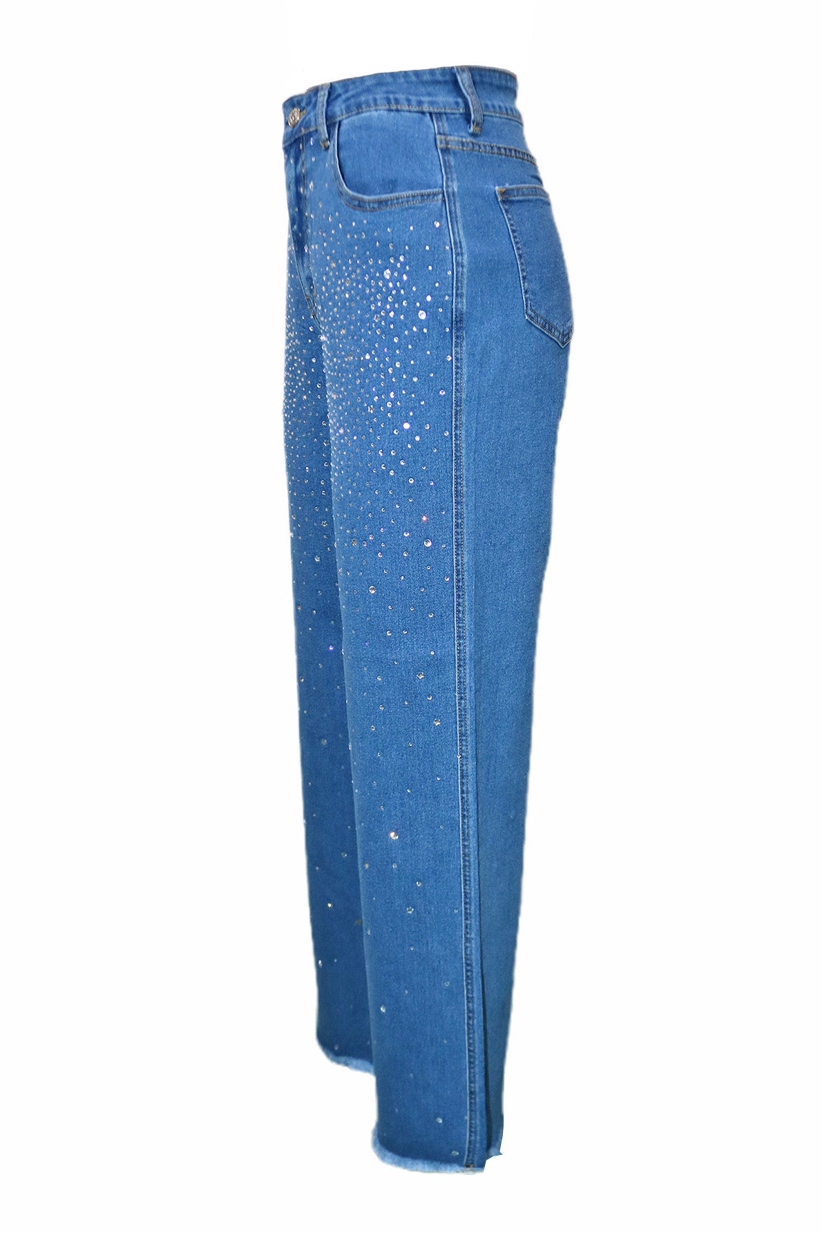 Blue Rhinestones Jeans