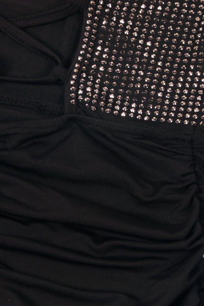 Rhinestone Lace-Up Cutout Mermaid Dress