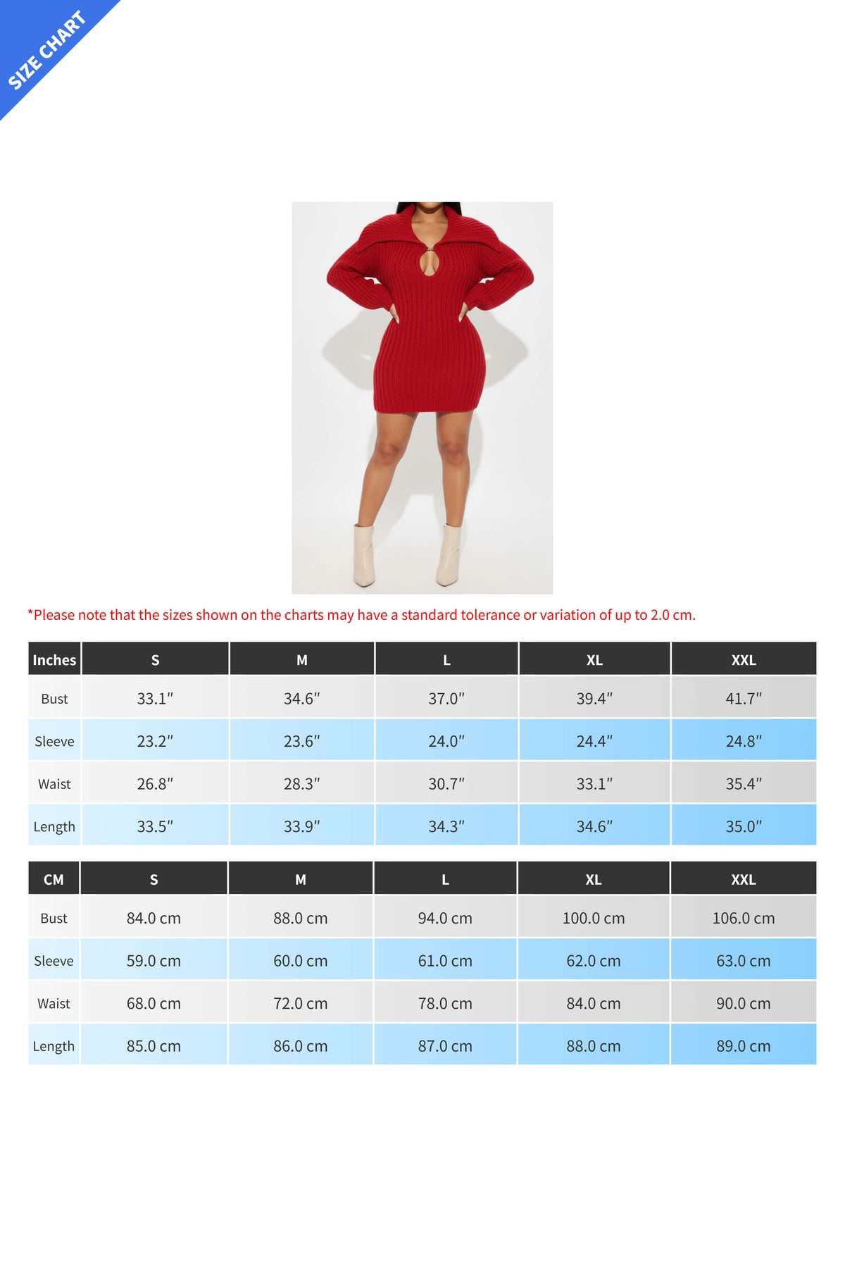 Fold Over Collar Lantern Sleeve Knit Dress