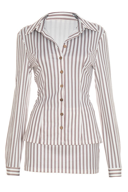 Striped Mini Skirt Set
