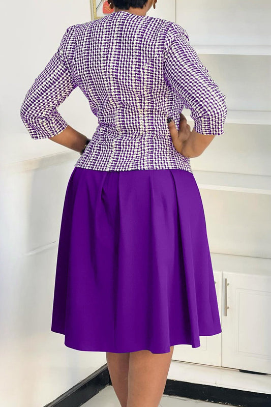 2-Piece Tailored Jacket & A-Line Dress Set