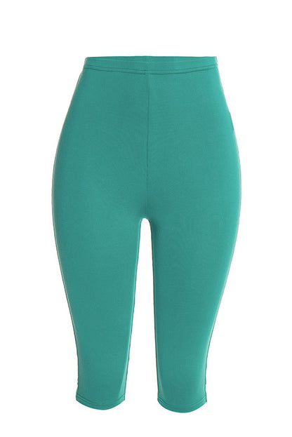 Cowl-Neck Mesh Top & Capri Pants Set