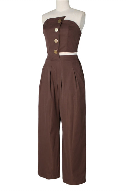 Asymmetrical Bandeau Pant Set