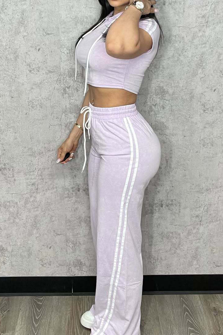 Washed Hoodie and Pants Casual Comfy Set
