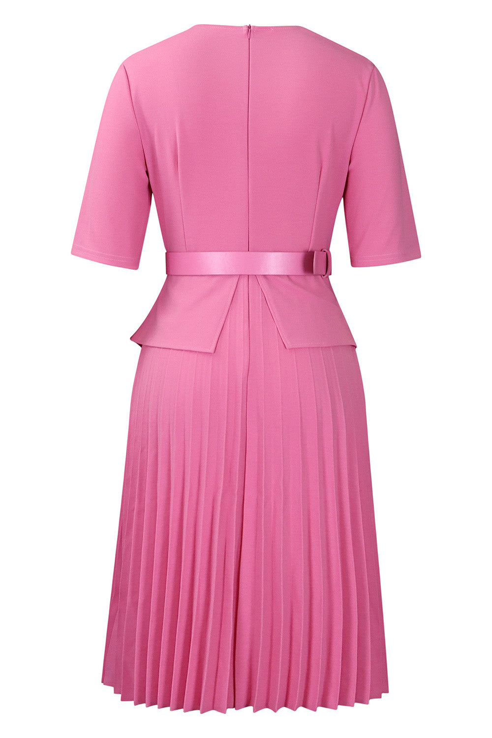 Elegant V-Neck Pleated Dress
