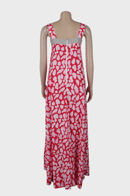 Sleeveless Printed Colorblock Sundress