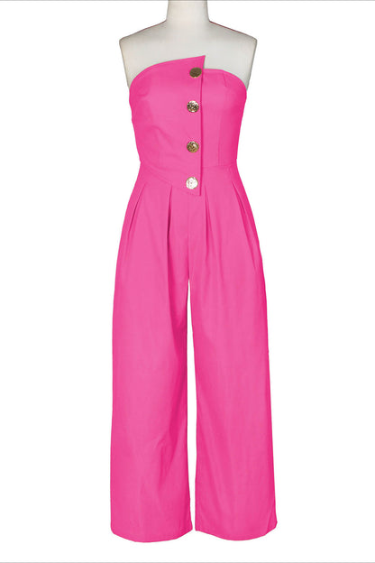Strapless Wide-Leg Jumpsuit