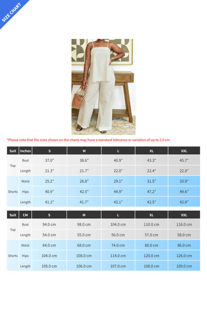 2-Piece Cami Tunic & Wide Leg Pant Set