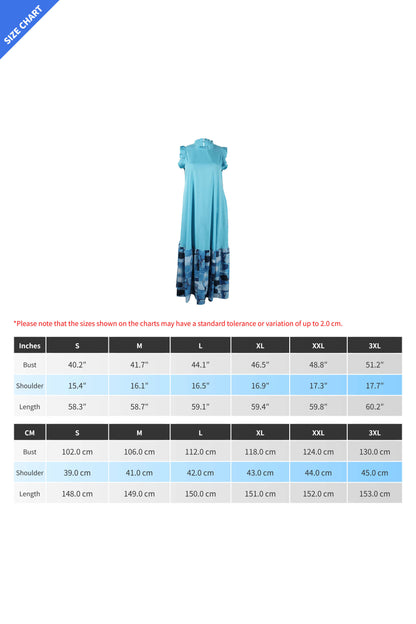 Maxi Dress With Ruffle Sleeve