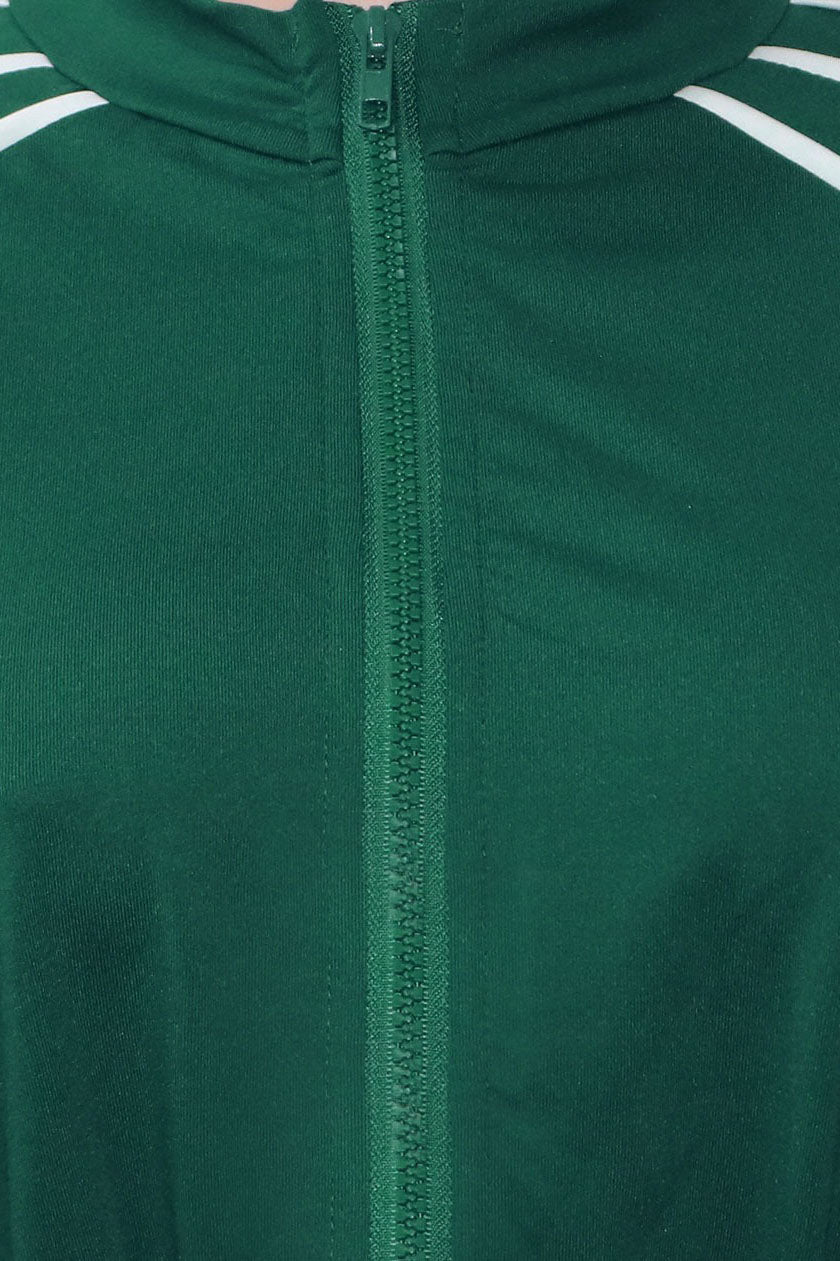 Contrast Piping Zip-Up Track Jacket & Legging Set