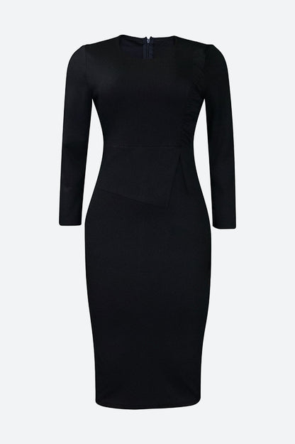 Bodycon Long Sleeve Midi Pencil Dress