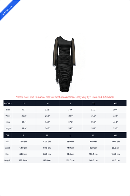 Ruched One-Shoulder Maxi Dress