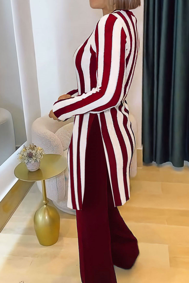 Striped T Shirts & Pants Set