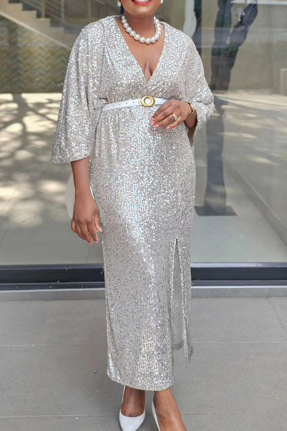 Sequin Tie Dress