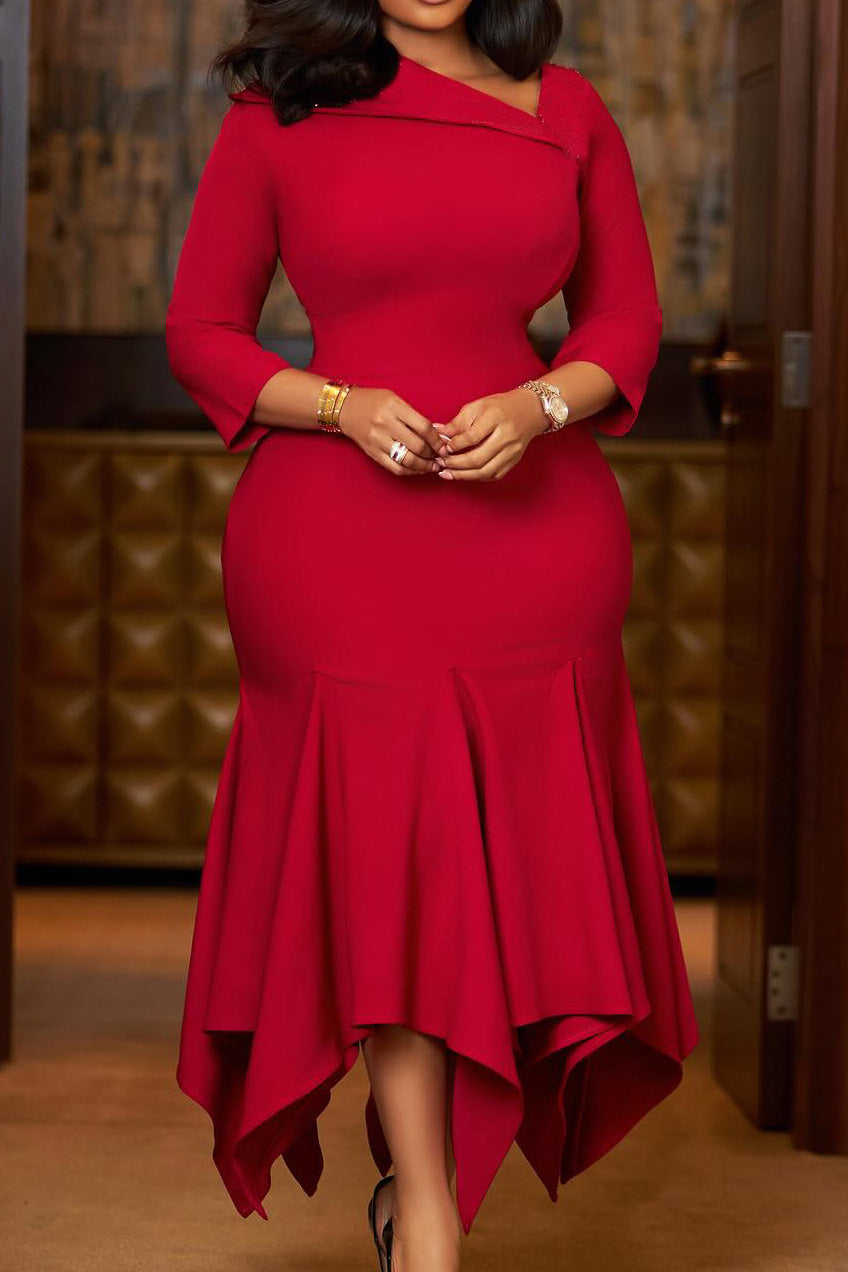 Asymmetrical High-Waist Mermaid Dress