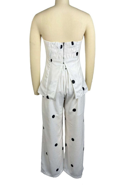 Polka Dot Peplum Pant Set