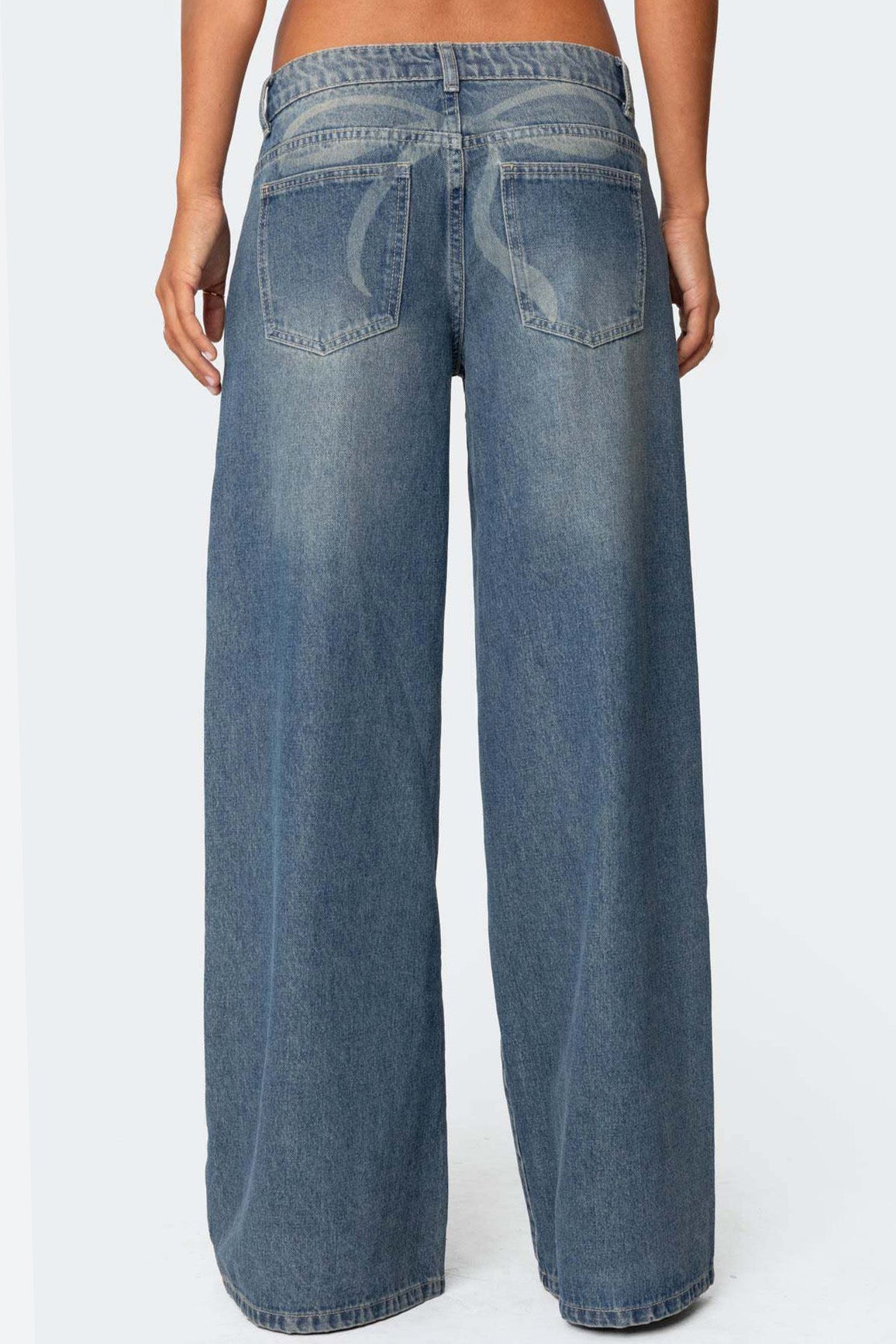 Vintage Washed Low Rise Jeans