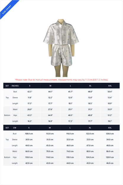 Embellished Boxy Shirt Set