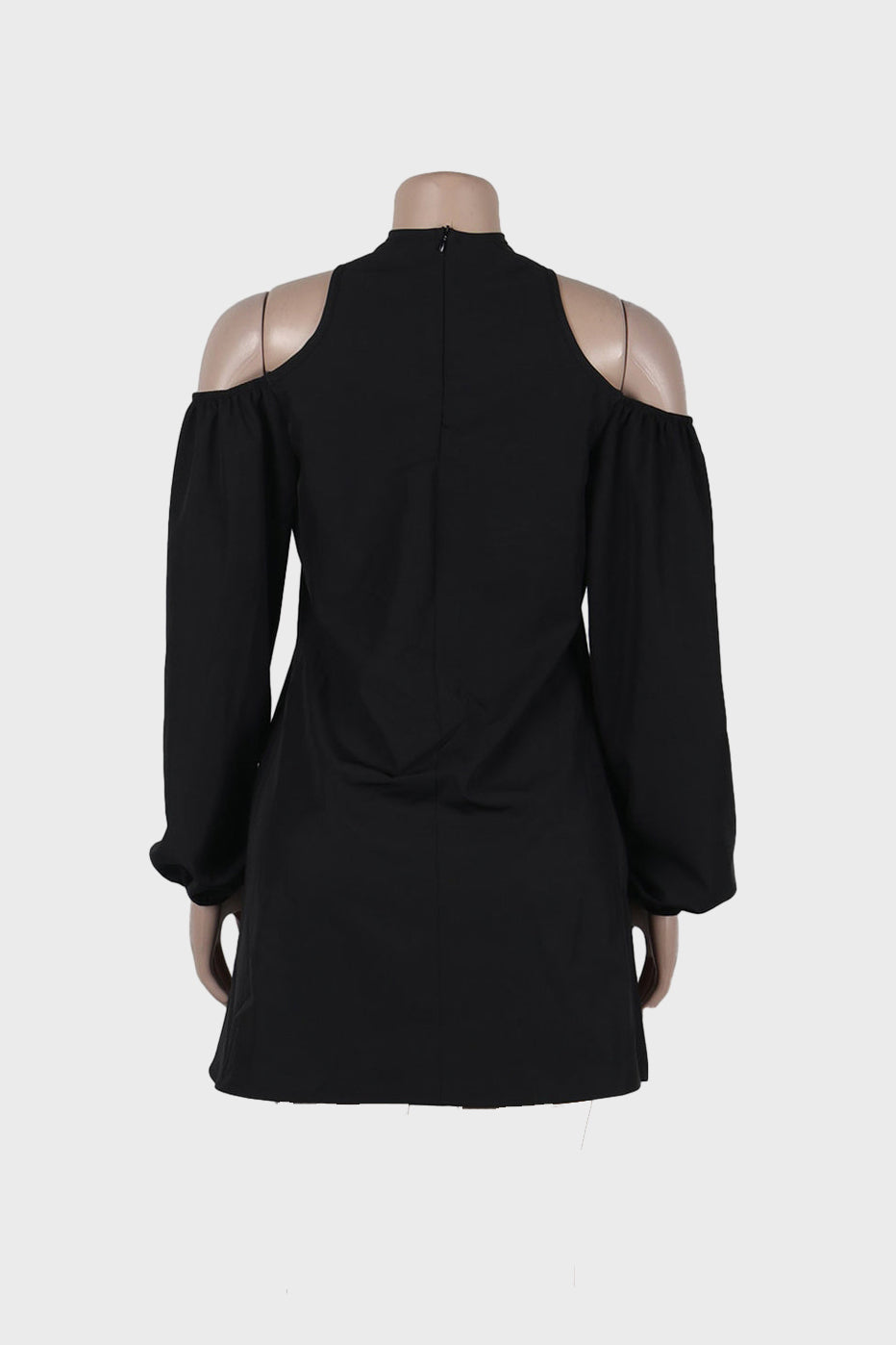 Solid Cold-Shoulder Dress