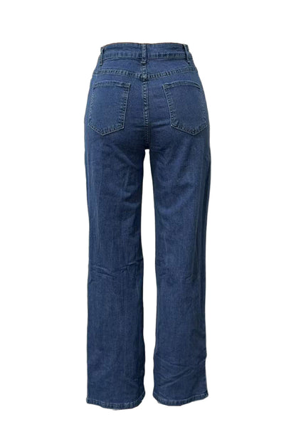 Pearl Embellished Floral Cutout Jeans