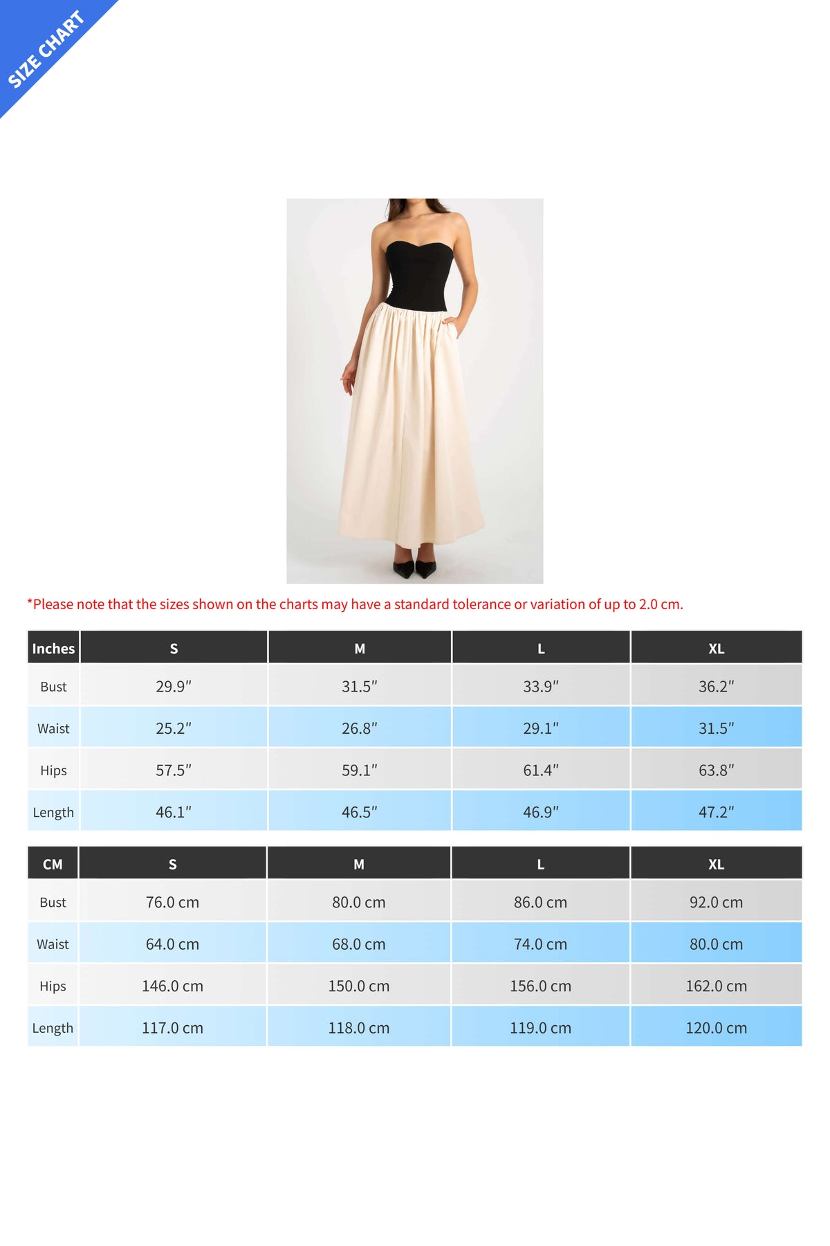 Colorblock Strapless Sleeveless Dress
