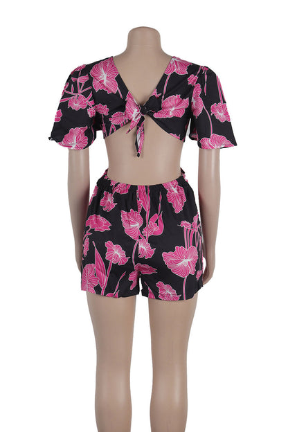 Printed Romper Dress