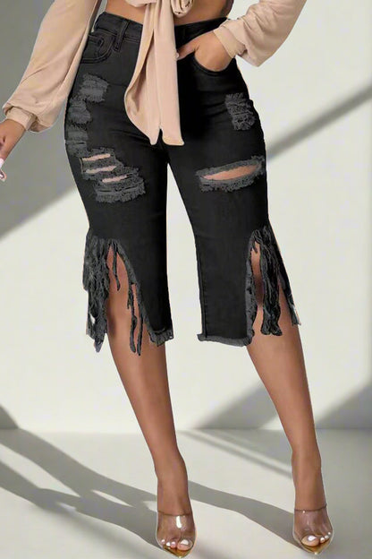 Ripped High Waist Jeans