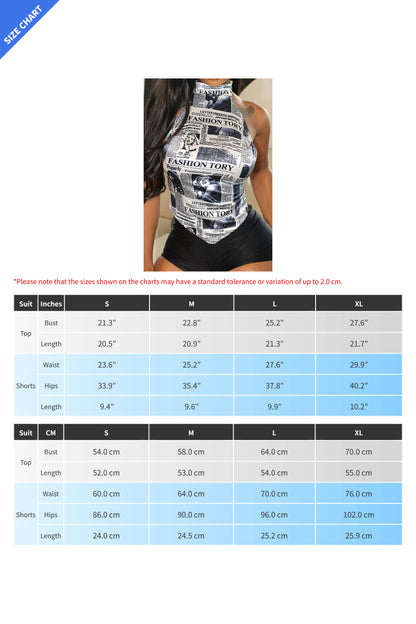 Satin Halter Tie Top and Shorts 2-Piece Set
