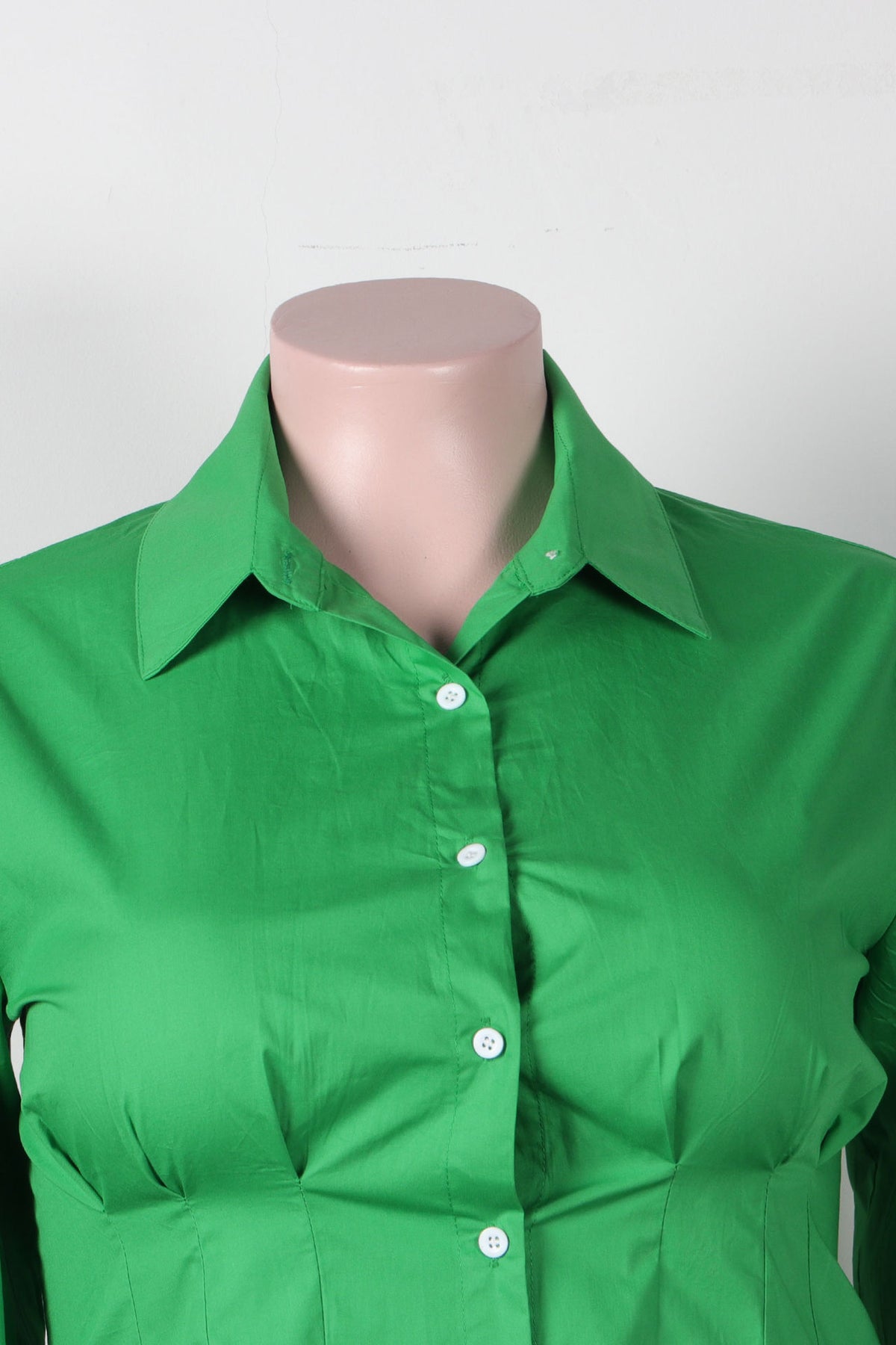 Collar Button Long Sleeve Blouse