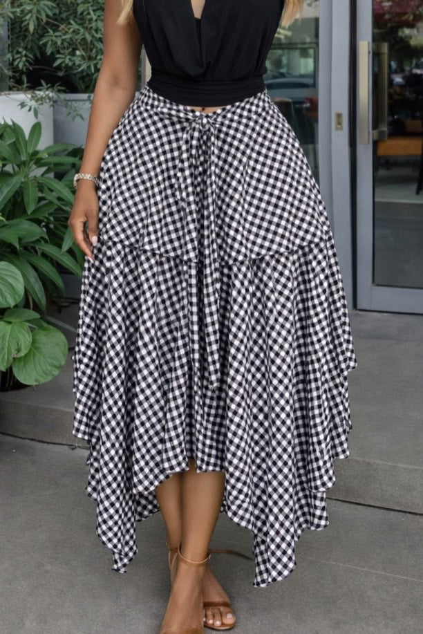 Layered Asymmetrical Handkerchief Skirt