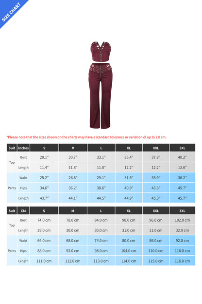 Hollow Out Patchwork 2 Piece Sets