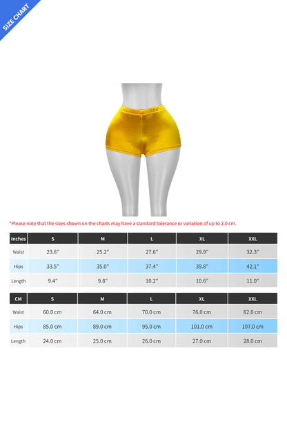 Shiny Satin Bodycon Mini Shorts