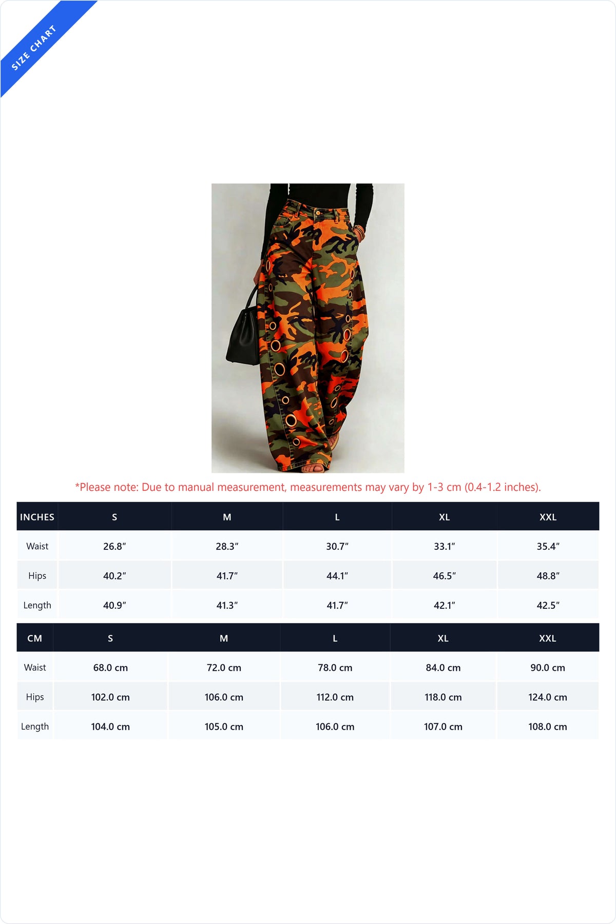 Baggy Camo Eyelet Wide Leg Pants