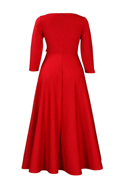 Elegant Tie-Waist A-Line Maxi Dress