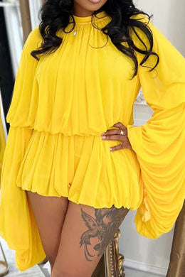 Dream Ruffle Draped Romper