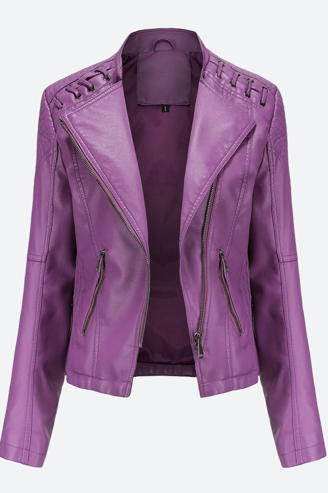 Women Classic Leather Jacket