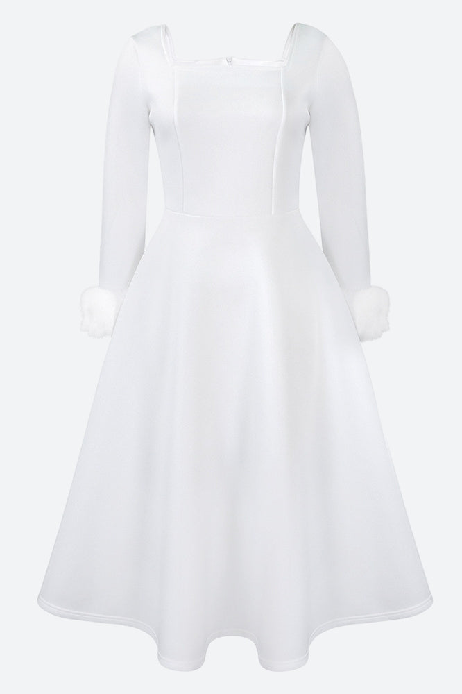 Long Sleeve Square Neck Maxi Dresses