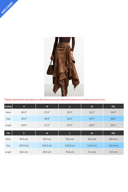Retro Western Irregular Design Skirt