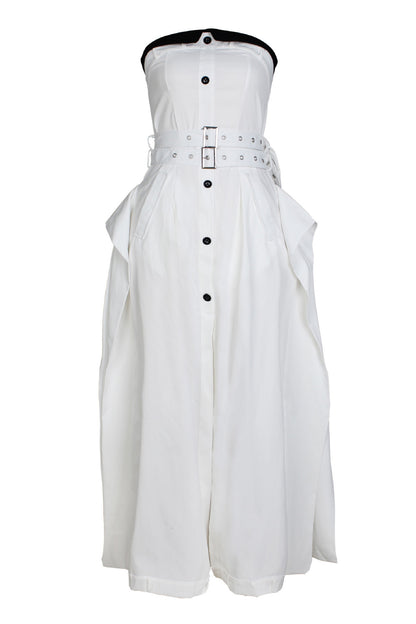 Strapless Buckle Maxi Dress