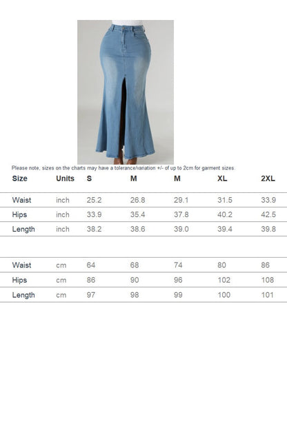 Denim Maxi Skirts