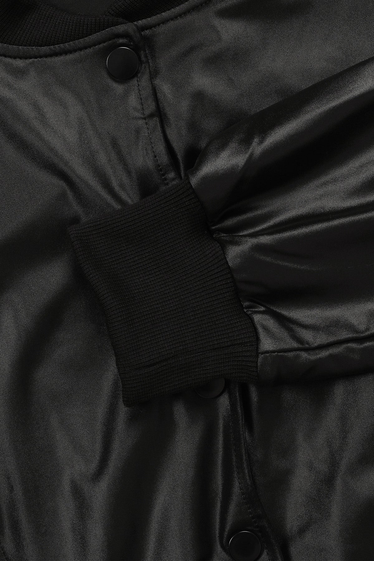 2-Piece Cutout Faux-Leather Bomber & Jogger Set