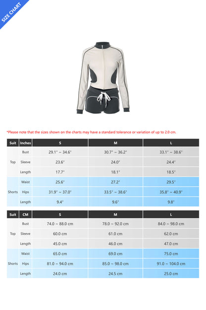 Zip-up Long Sleeve Drawstring Low Rise Pant set
