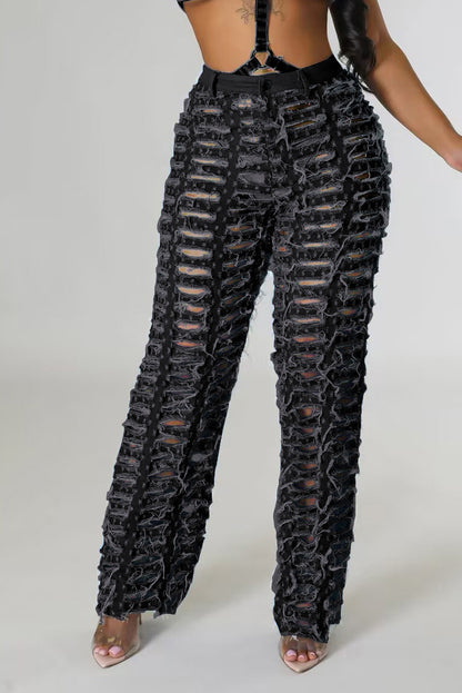 Relaxed Over Distressed Jeans