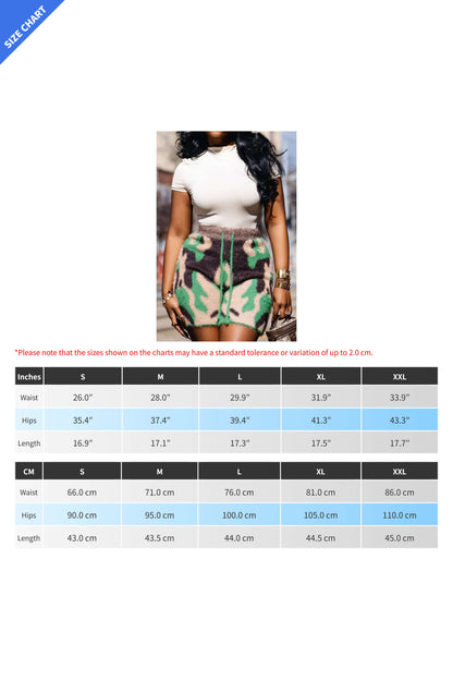 High-Waist Fluffy Drawstring Shorts