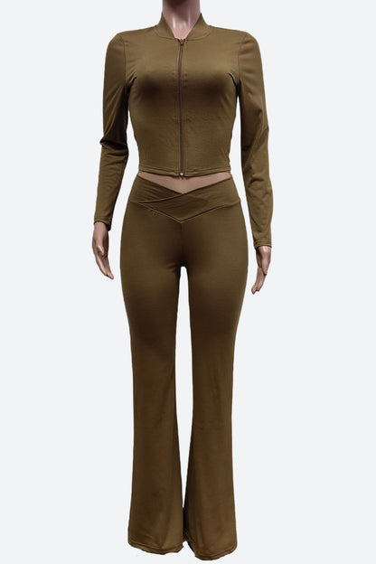 Stretch Long Sleeve Top and Pant set