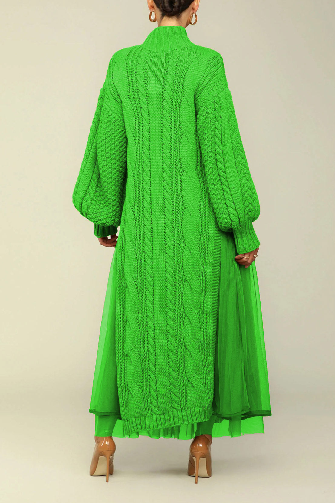 Knit Tulle Two Piece Skirt Set