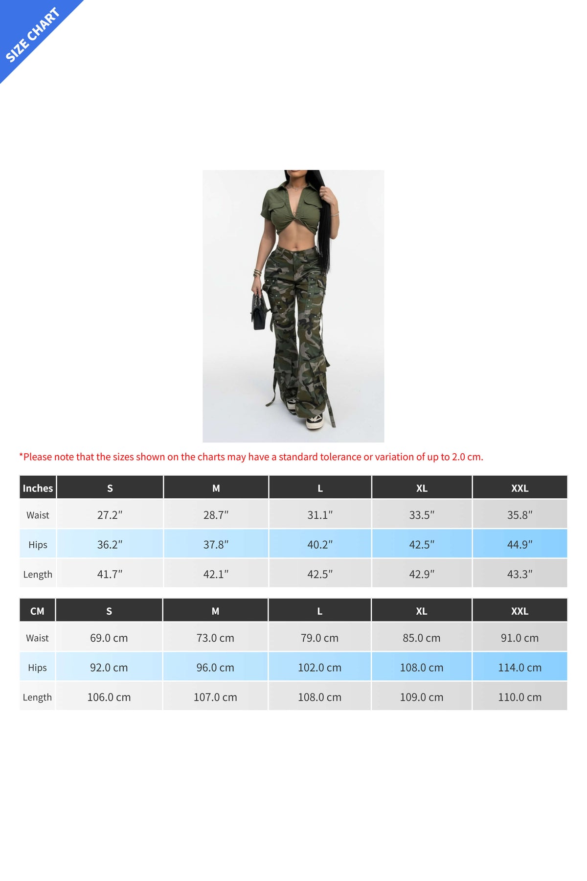 Camouflage Multi-Pocket Button Cargo Pants