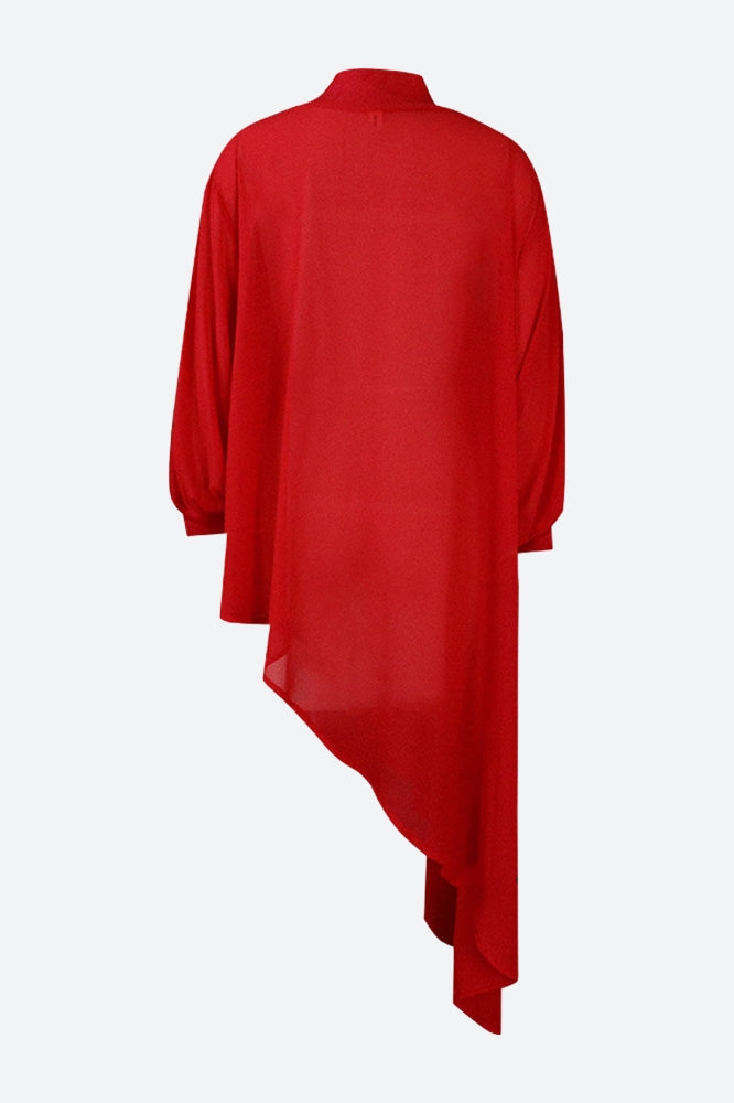 Asymmetrical Hem Shirt Dress