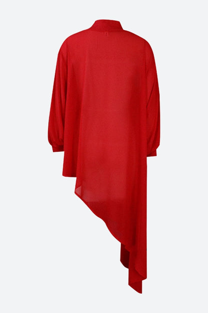 Asymmetrical Hem Shirt Dress