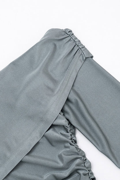 Asymmetric Ruched Top & Leggings Set